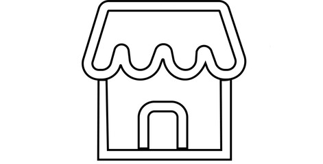 Online black shop store icon