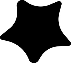 Black star shape on a transparent background