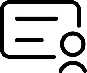 a black certificate icon