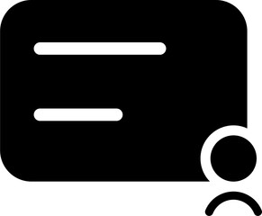 a black certificate icon