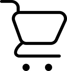 Black shopping cart icon