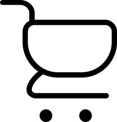 Black shopping cart icon