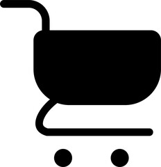 Black shopping cart icon