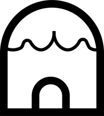Online black shopping store icon