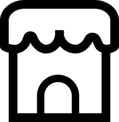 Online black shopping store icon