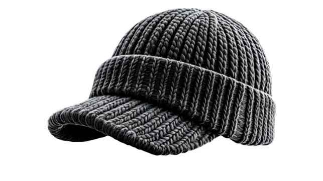 plain beanie hat template isolated on white background, high-definition, realistic look