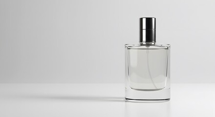 Perfume bottle object white background with indoor concept