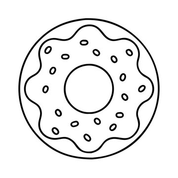 recommend clip art: doughnut shaped cookie icon, doughnut shaped cookie line art - simple line art of doughnut shaped cookie, perfect for doughnut shaped cookie logos and icons