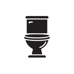 Bathroom Fixture Icon - Minimalist Toilet Graphic for Apps or Floor Plans