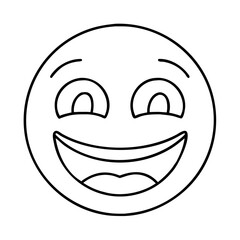emoji with a big grin icon, emoji with a big grin line art - simple line art of emoji with a big grin, perfect for emoji with a big grin logos and icons