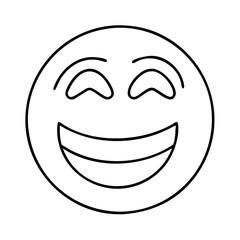 emoji with a big grin icon, emoji with a big grin line art - simple line art of emoji with a big grin, perfect for emoji with a big grin logos and icons