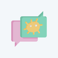 Icon Bioethics Deabte. related to Bioengineering symbol. flat style