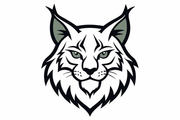 Lynx Head Outline Vector Illustration