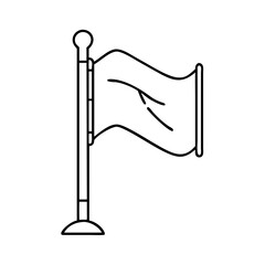 flag at half mast icon, flag at half mast line art - simple line art of flag at half mast, perfect for flag at half mast logos and icons