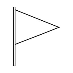 Obraz premium flag folded in triangle icon, flag folded in triangle line art - simple line art of flag folded in triangle, perfect for flag folded in triangle logos and icons
