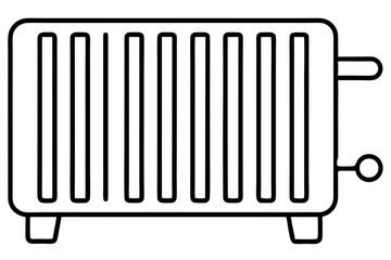 Radiator Heater Line Art Vector Illustration