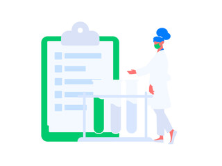 Medical characters fighting the epidemic flat vector concept operation hand drawn illustration
