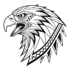 a bold stylized tattoo inspired design featuring tiger head