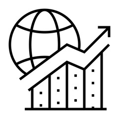 Global Growth Chart Icon