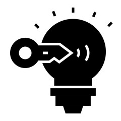 Key Unlocking Bright Financial Idea