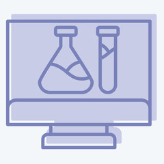 Icon Biotech. related to Bioengineering symbol. two tone style