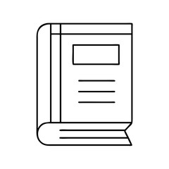 hardcover book icon, hardcover book line art - simple line art of hardcover book, perfect for hardcover book logos and icons