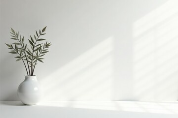 Pure white backdrop, elegant minimalist aesthetic, concept, bright, luxury