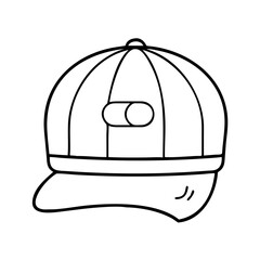 hip hop cap icon, hip hop cap line art - simple line art of hip hop cap, perfect for hip hop cap logos and icons