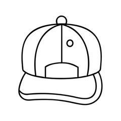 hip hop cap icon, hip hop cap line art - simple line art of hip hop cap, perfect for hip hop cap logos and icons