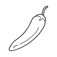 jalape o icon, jalape o line art - simple line art of jalape o, perfect for jalape o logos and icons