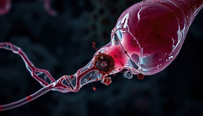 Microscopic View of Neuron and Synapse Transmission