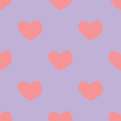 Seamless pattern with hand drawn heart doodle for decorative print, wrapping paper, greeting cards and fabric