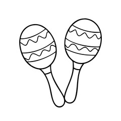 maracas icon, maracas line art - simple line art of maracas, perfect for maracas logos and icons