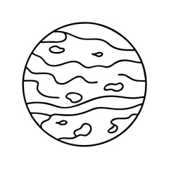 mars planet icon, mars planet line art - simple line art of mars planet, perfect for mars planet logos and icons