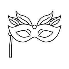 mask for masquerade dance icon, mask for masquerade dance line art - simple line art of mask for masquerade dance, perfect for mask for masquerade dance logos and icons