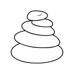 meditation stone stack icon, meditation stone stack line art - simple line art of meditation stone stack, perfect for meditation stone stack logos and icons