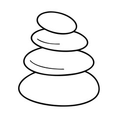 meditation stone stack icon, meditation stone stack line art - simple line art of meditation stone stack, perfect for meditation stone stack logos and icons