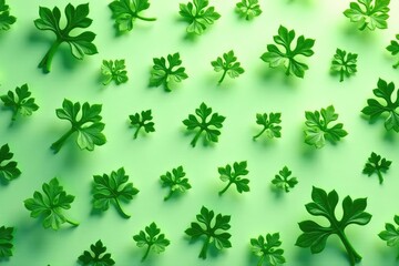 Delicate parsley leaf repeating pattern, light and airy , texture, repeat, foliage