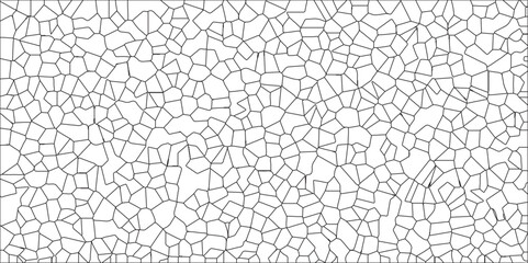 Cream Broken tiles mosaic seamless pattern. cement stone road icon, slab tile, mosaic tile. Black & white broken quartz stained glass background. Cement kitchen decor & white marble bath floor.	