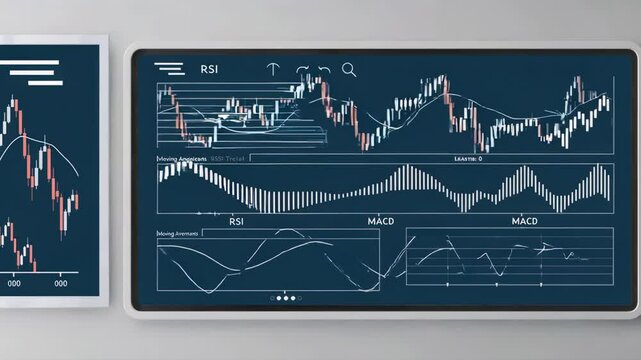 Technical Analysis Basics for Beginners with Simple Financial Charts and Trading Indicator Visualization