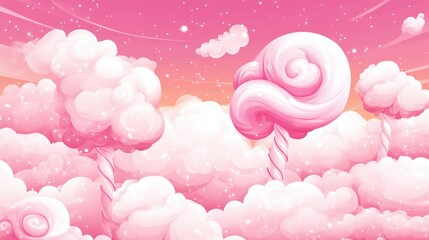 Pink candy cloudscape