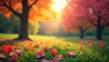 Abstract blurred nature scene, perfect for website backgrounds, website, advertisement