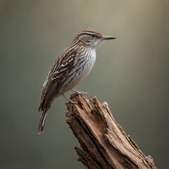 Fototapeta premium Treecreeper bird on piece of wood