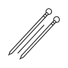 music notes icon, music notes line art - simple line art of music notes, perfect for music notes logos and icons