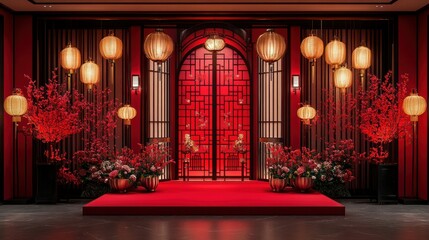 Red Chinese Wedding Entrance