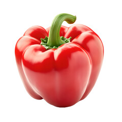 red paprika isolated on transparent background