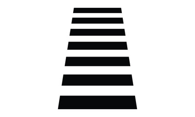 Crosswalk lines. pedestrian crossing icon. zebra crossing. vector illustration, crossover isolated on white background.