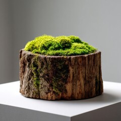 Mossy Green Decoration Log