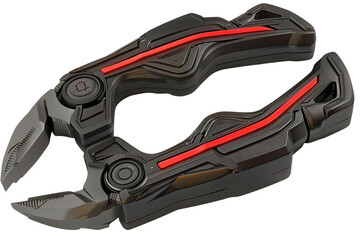 Fototapeta premium Pliers 3D Isolated on Transparent Background