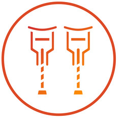 Vector Design Crutch Icon Style
